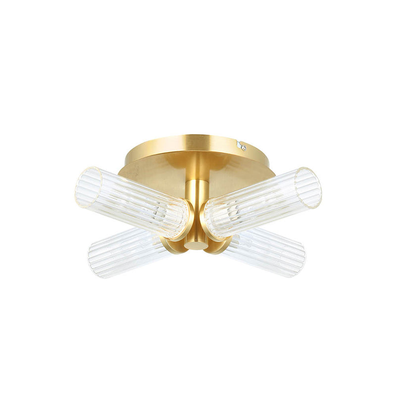 Close-up of the Talo 4 Light Bathroom Ceiling Light ceiling plate and fittings