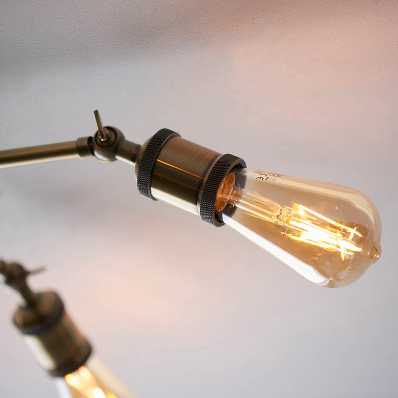 Close-up of the Hal 5 Light Semi Flush Ceiling Light ceiling plate and fittings