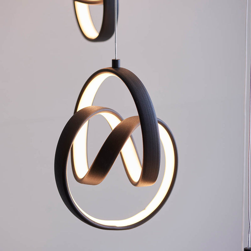 Cosma 8 Light LED Cluster Pendant detail showing the white silicone and fittings