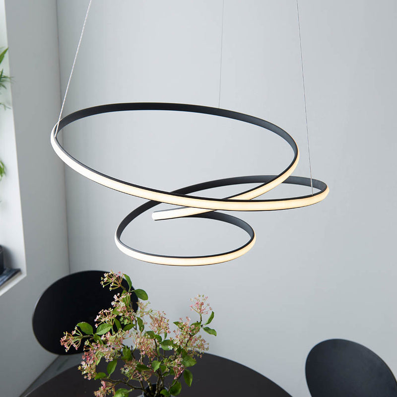 Detail of the textured black finish on the Dune LED Pendant