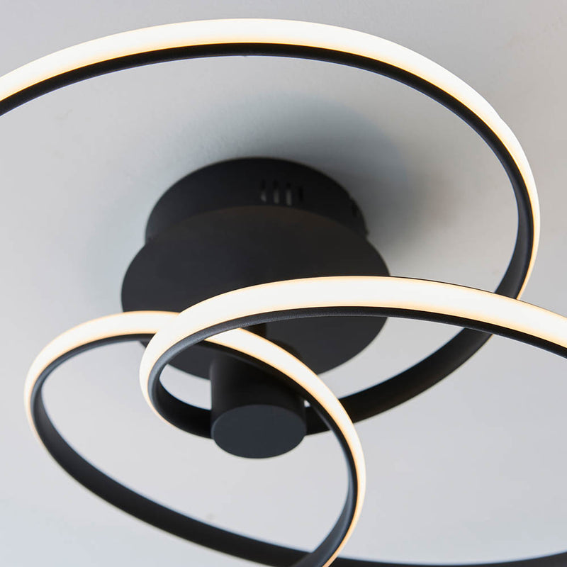 Close-up of the white silicone on the Dune LED Semi Flush Ceiling Light