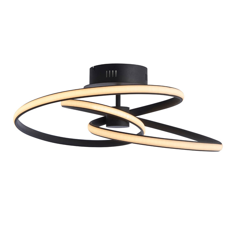 Dune LED Semi Flush Ceiling Light detail showing the white silicone and fittings