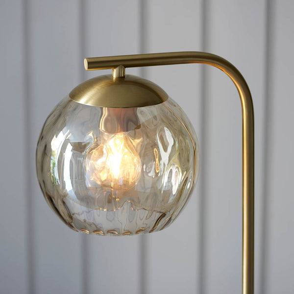 Close-up of the Dimple Floor Lamp shade and finish
