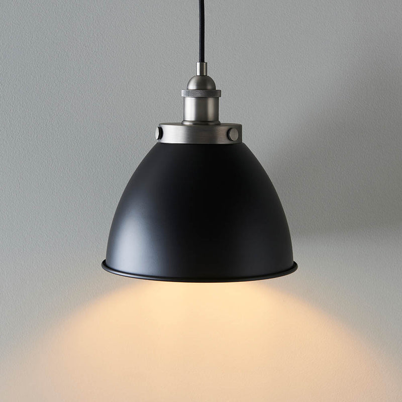 Close-up of the metalwork on the Franklin Small Pendant