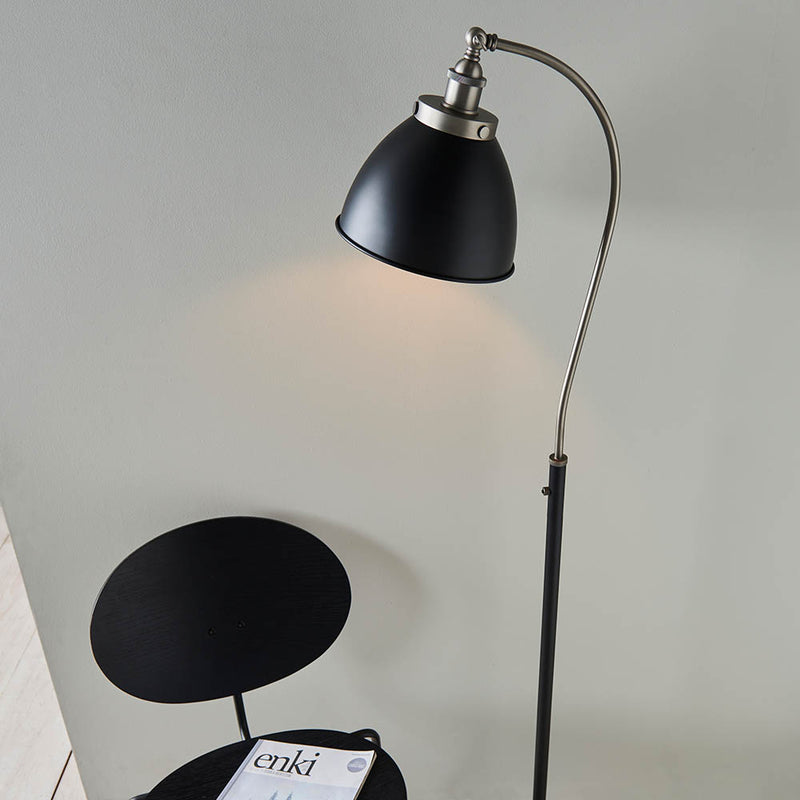 Close-up of the Franklin Task Floor Lamp shade and finish