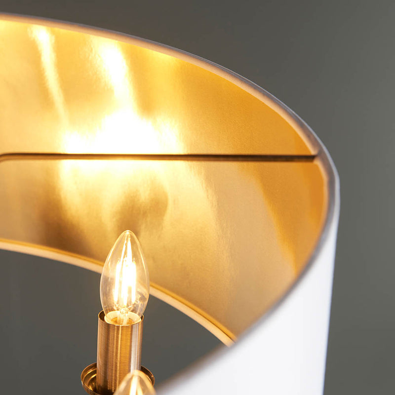 Highclere 8 Light Drum Pendant – alternative view in antique brass