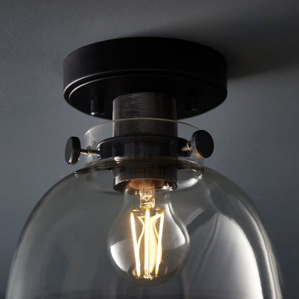 Close-up of the metalwork on the Urban Flush Ceiling Light