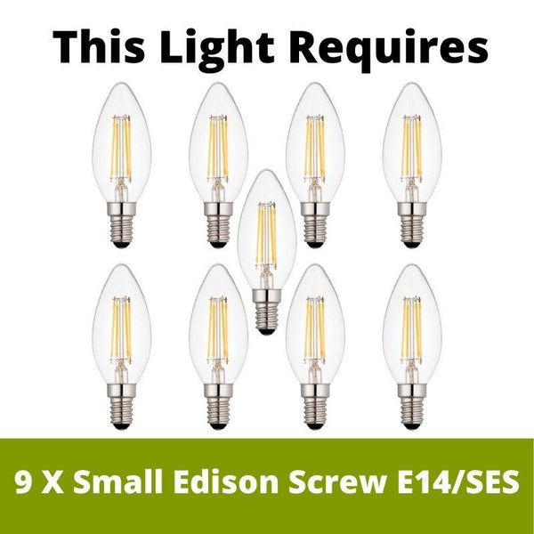 Elstead Cosmos 9 Light Brass & Cream Ceiling Pendant-Ceiling Pendant Lights-Elstead Lighting-2-Tiffany Lighting Direct