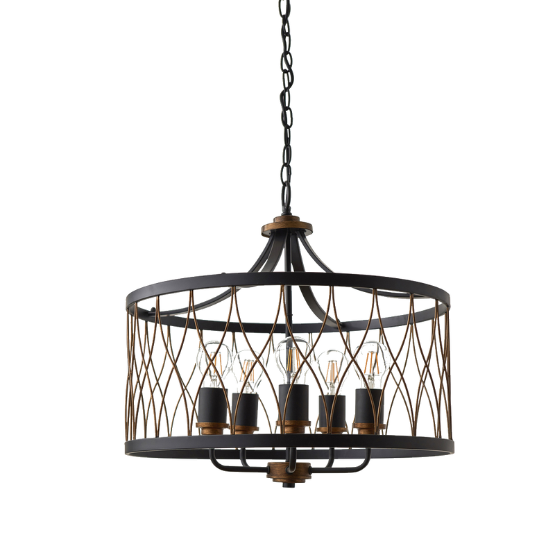 Endon Heston 5-Light Pendant Drum Light – Lush Chandeliers