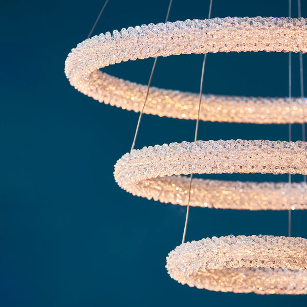 Endon Neve 76484 1 Light 3 Ring Crystal Chandelier