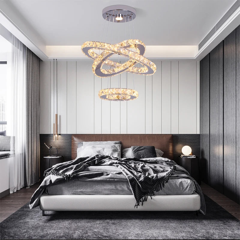 Lush Elvora Multi Hoop Pendant Light Chrome