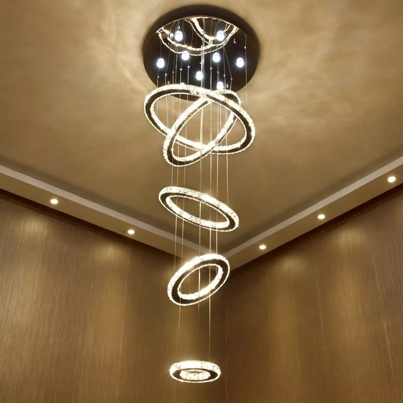 Lush Elvora Multi Hoop Pendant Light Chrome