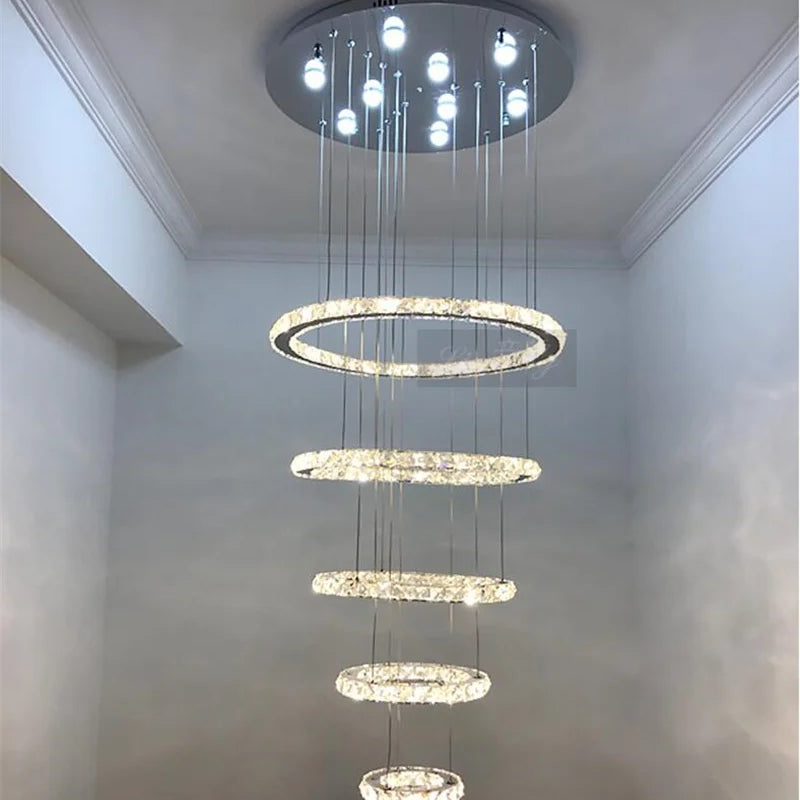 Lush Elvora Multi Hoop Pendant Light Chrome