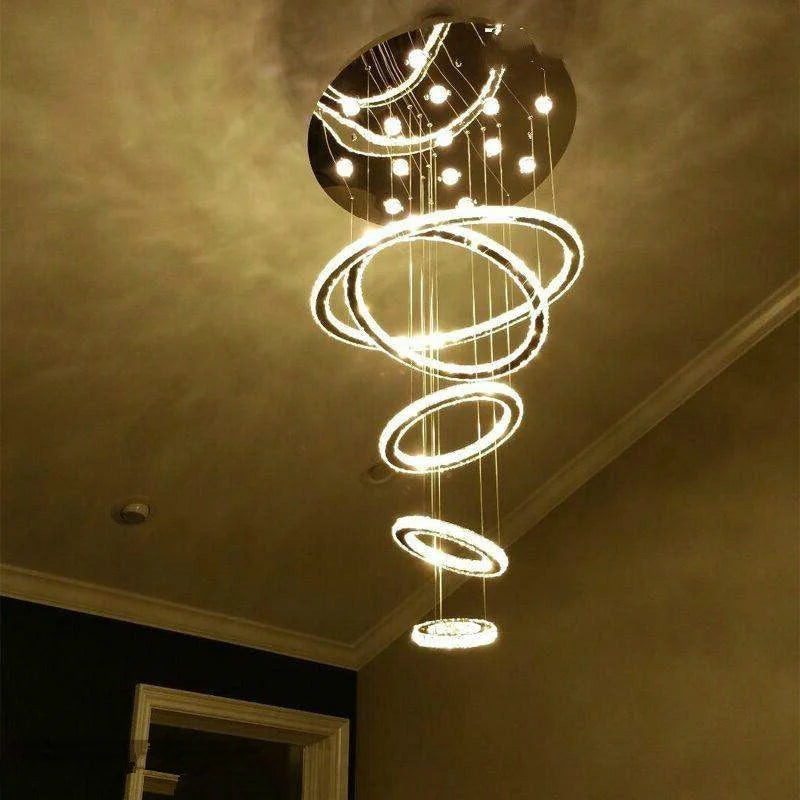 Lush Elvora Multi Hoop Pendant Light Chrome