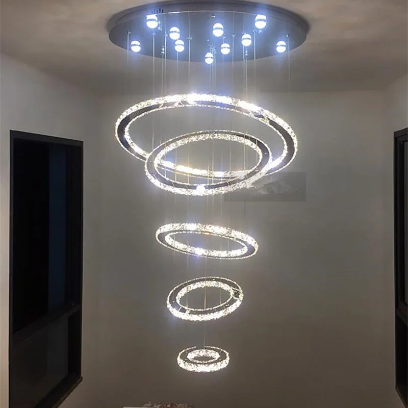 Lush Elvora Multi Hoop Pendant Light Chrome