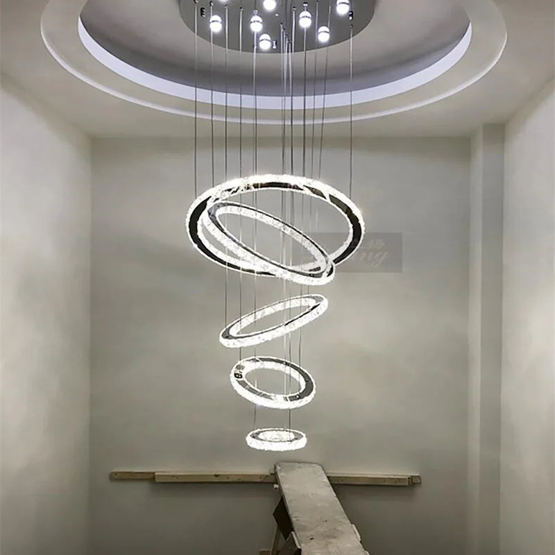 Lush Elvora Multi Hoop Pendant Light Chrome