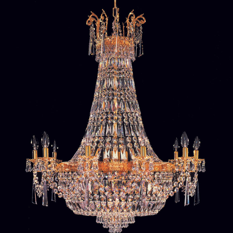 Impex Berlin ST00121/70/14/G Gold Plated Strass Crystal 14 Light Empire Chandelier
