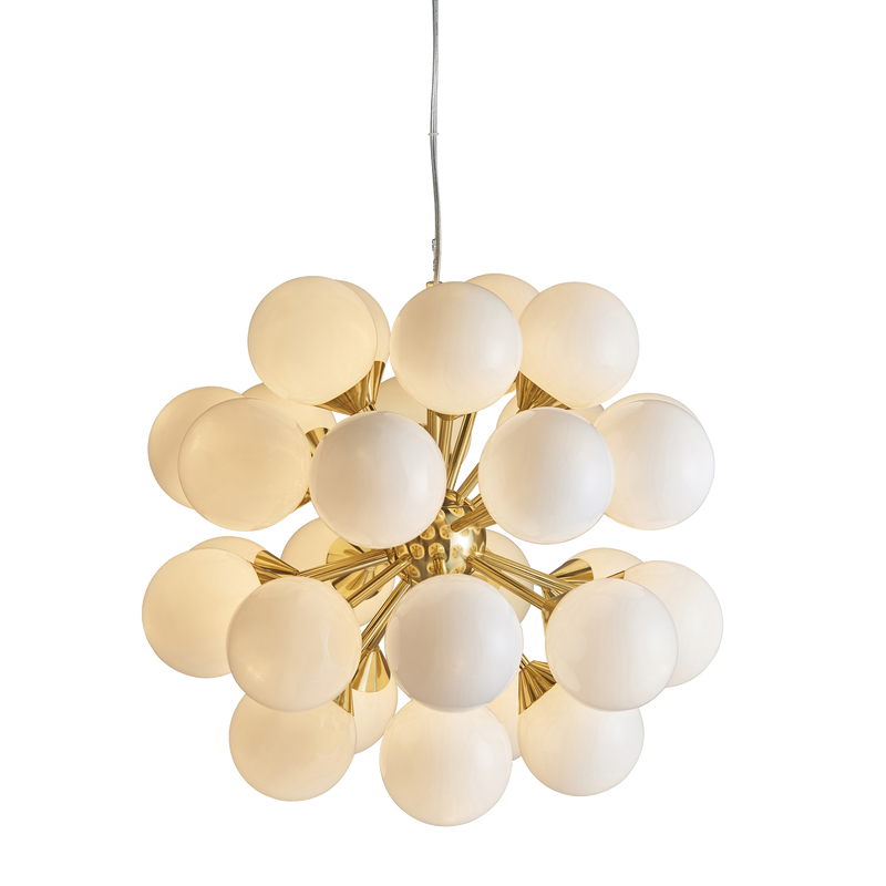 Endon Oscar 28-Light Multi Arm Pendant Lights Brushed Brass
