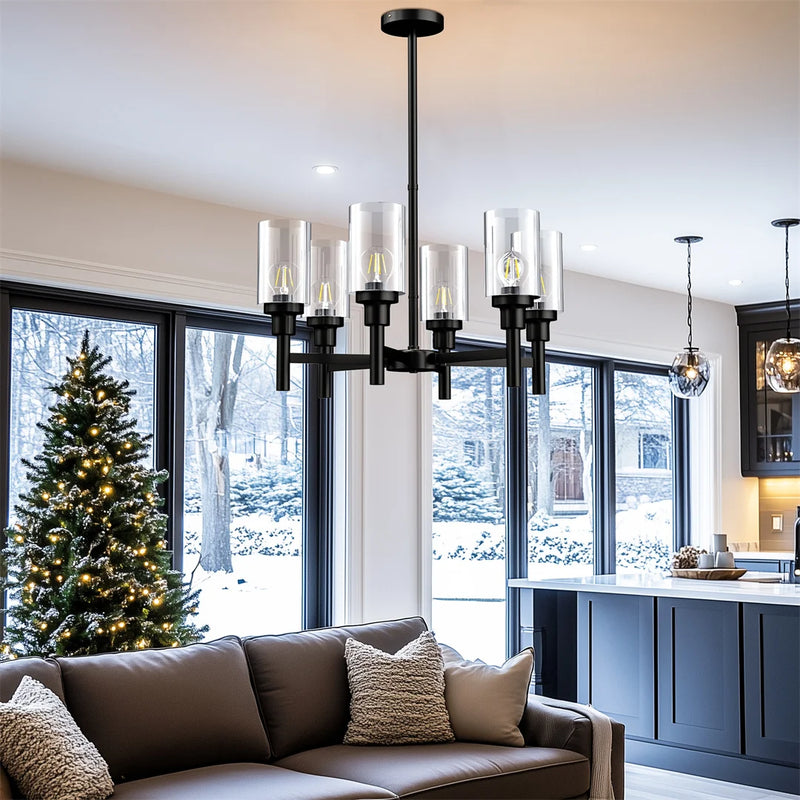 Lush Morenza Multi Arm Pendant Light Black