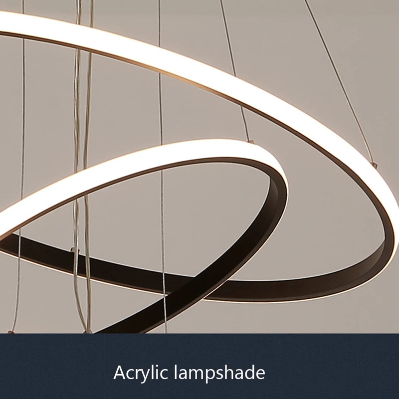 Lush Melvessa 3 Light Multi Hoop Pendant Light