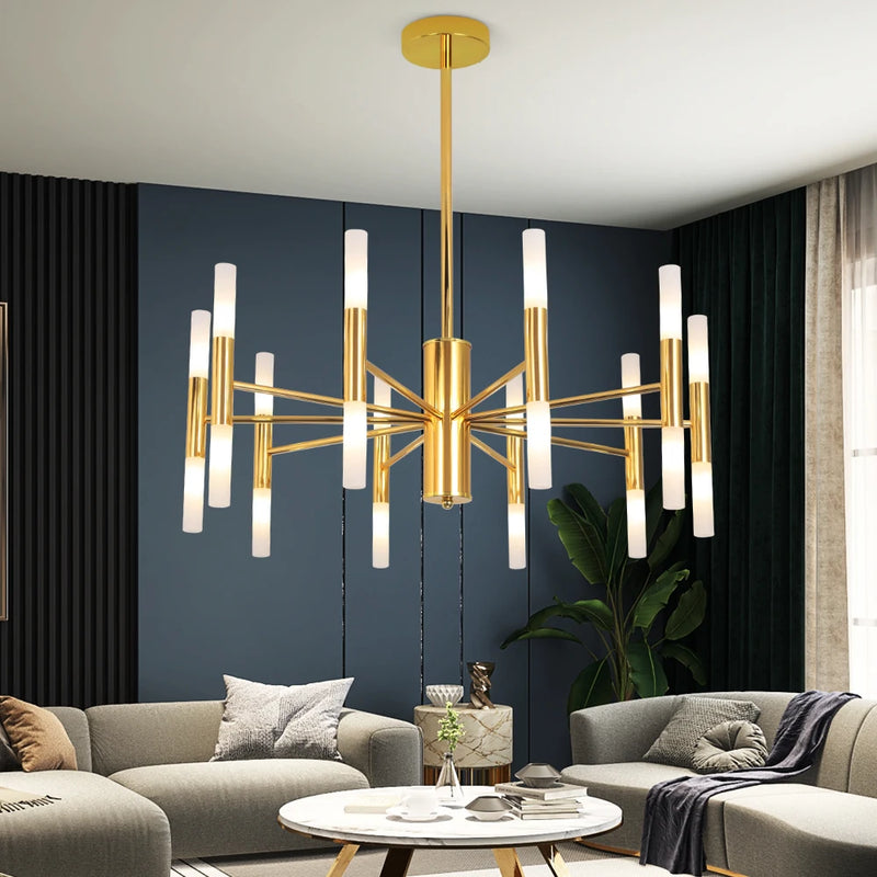 Lush Velmira 20 Light Multi Arm Pendant Light Gold