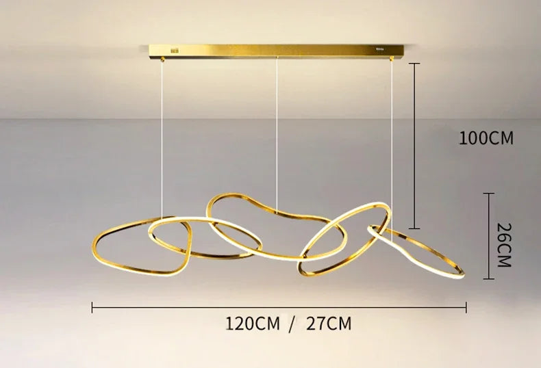 Lush Orlina Multi Arm Pendant Light Gold