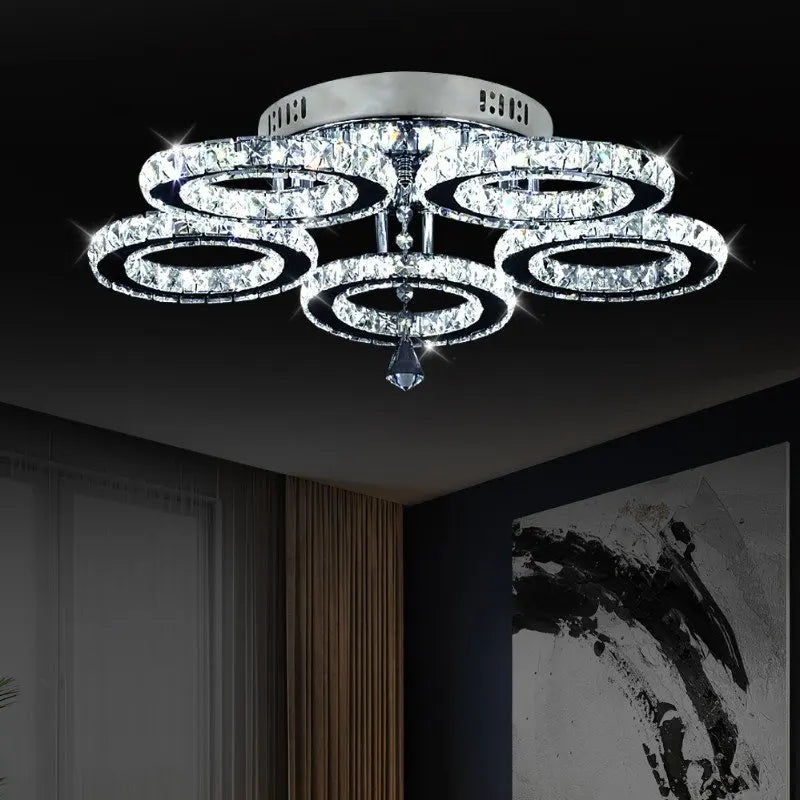Lush Solvane Multi Arm Pendant Light Polished Chrome
