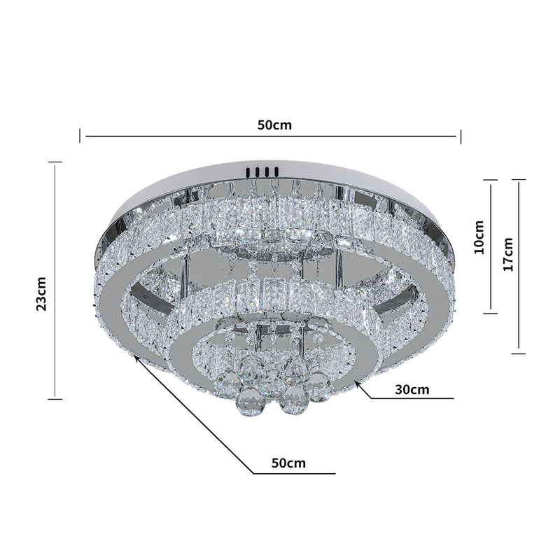 Lush Lorvenza Crystal Chandelier Chrome