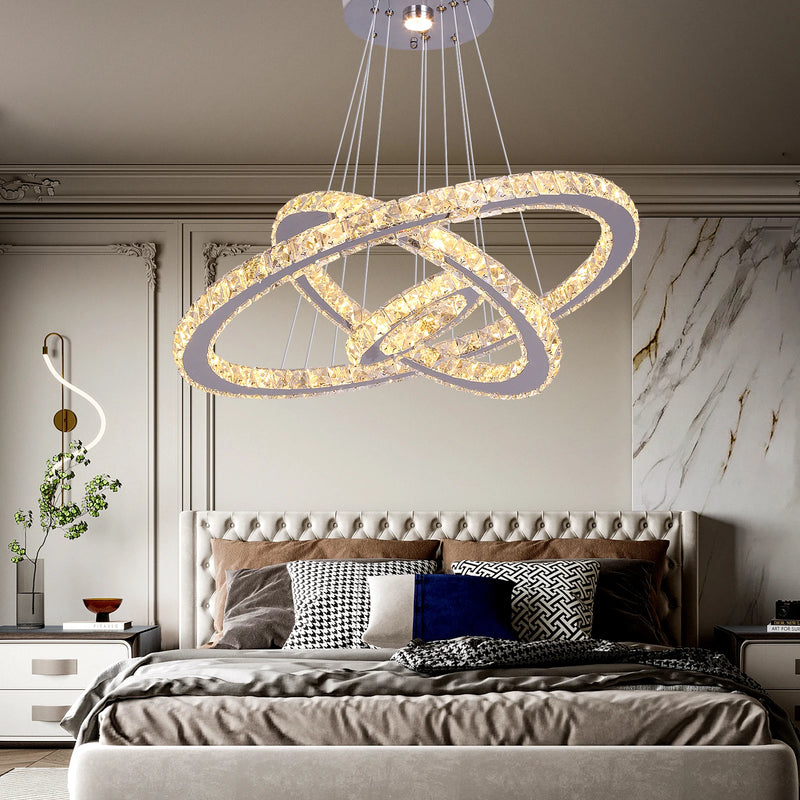 Lush Elvora Multi Hoop Pendant Light Chrome