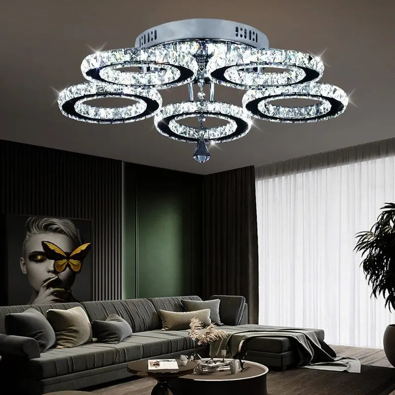 Lush Solvane Multi Arm Pendant Light Polished Chrome