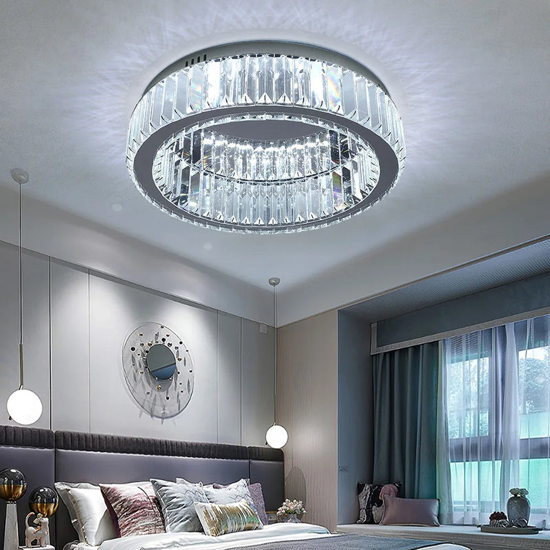 Lush Lorvenza Crystal Chandelier Chrome
