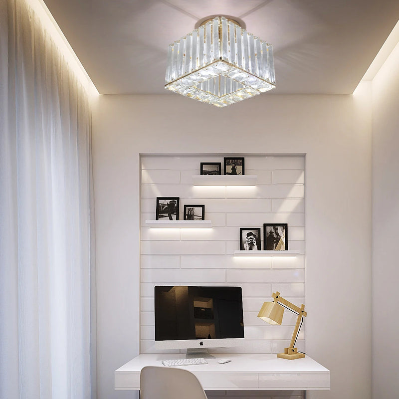 Lush Durrane Crystal Chandelier Polished Chrome