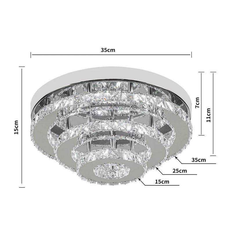 Lush Lorvenza Crystal Chandelier Chrome