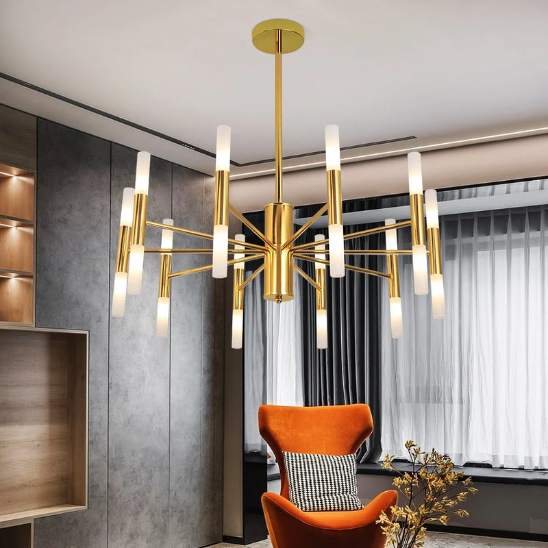 Lush Velmira 20 Light Multi Arm Pendant Light Gold