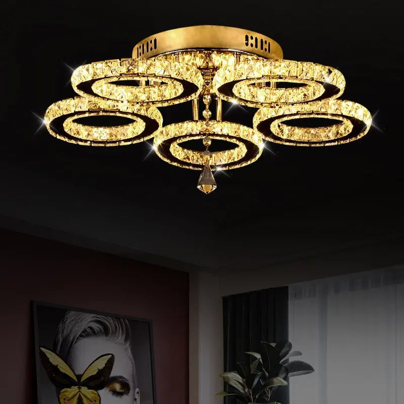 Lush Solvane Multi Arm Pendant Light Polished Chrome