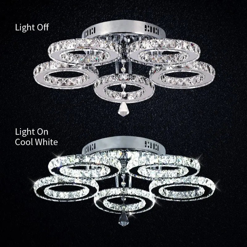 Lush Solvane Multi Arm Pendant Light Polished Chrome
