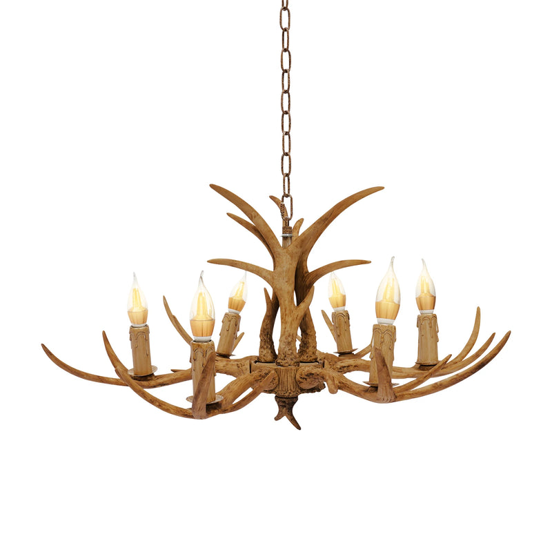 Lush Celvane 6 Light Multi Arm Pendant Light Resin Brown
