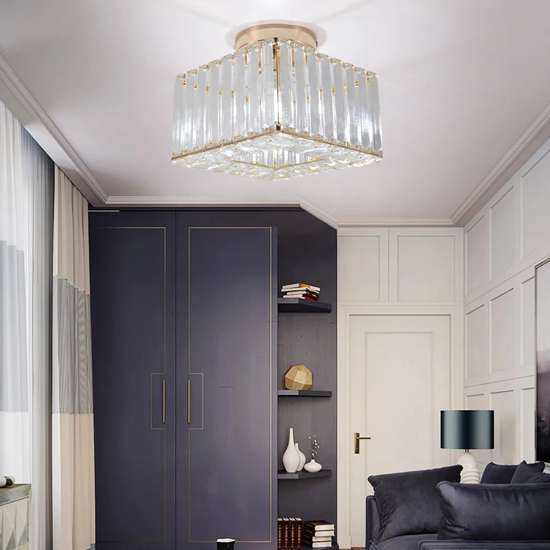Lush Durrane Crystal Chandelier Polished Chrome