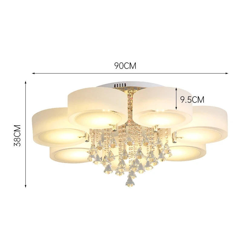 Lush Belvane Flush Ceiling Light Acrylic