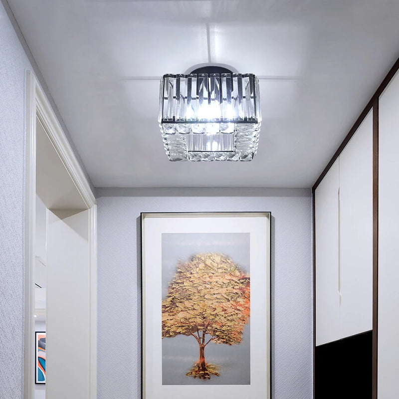 Lush Durrane Crystal Chandelier Polished Chrome