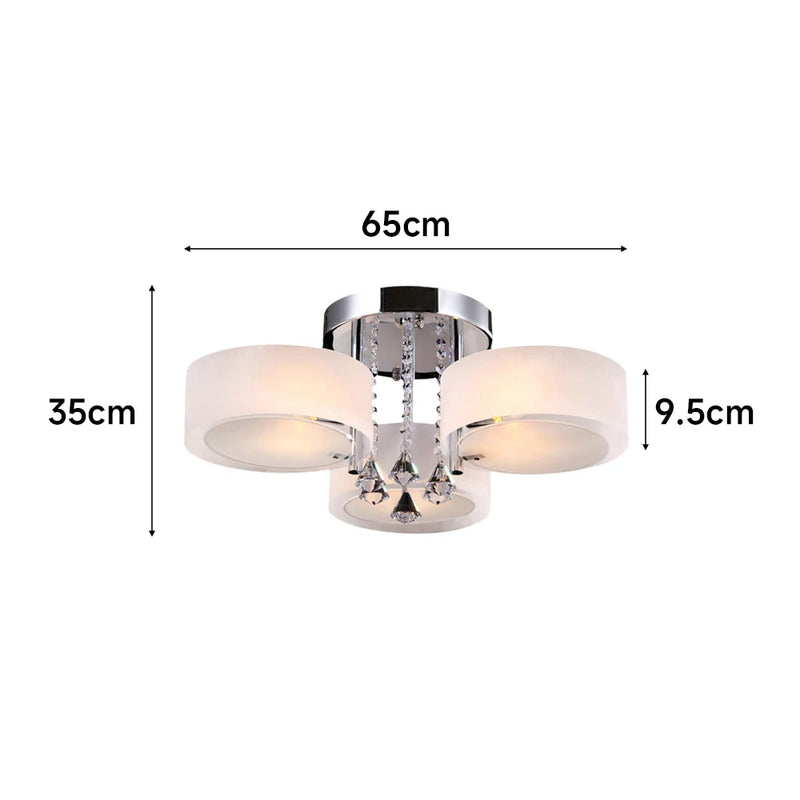 Lush Belvane Flush Ceiling Light Acrylic