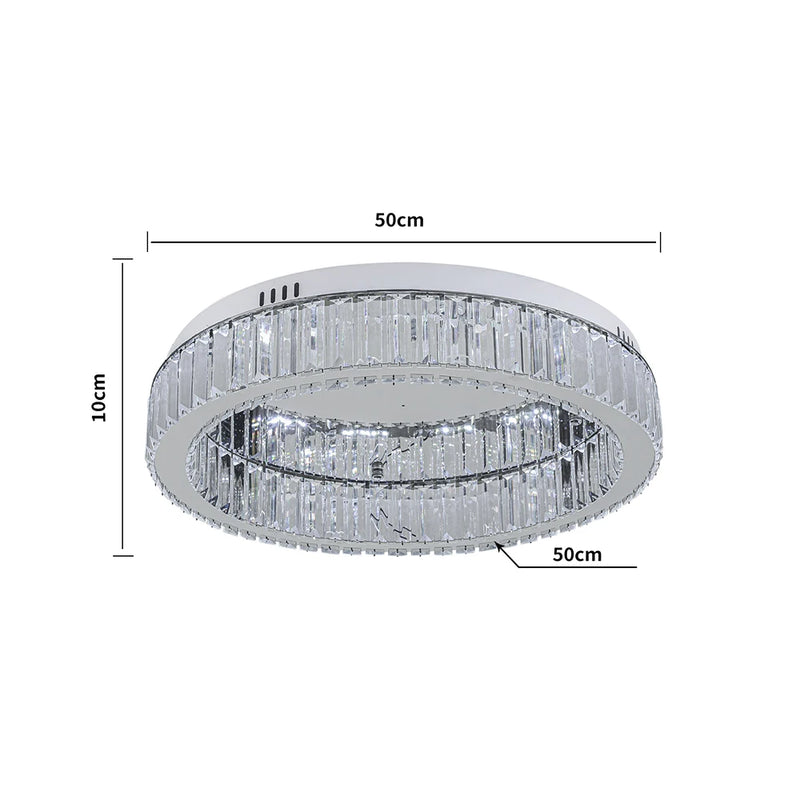 Lush Lorvenza Crystal Chandelier Chrome