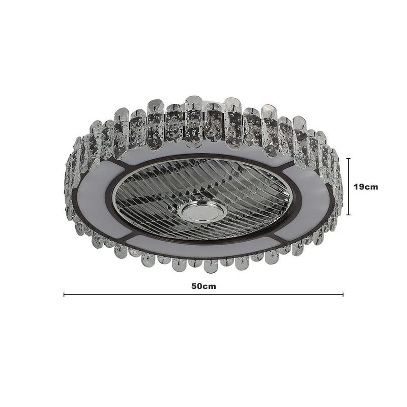 Lush Lurissa Fan Ceiling Light Silver