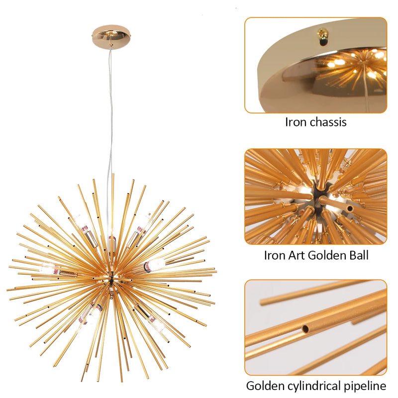 Lush Farlisse 9 Light Multi Arm Pendant Light