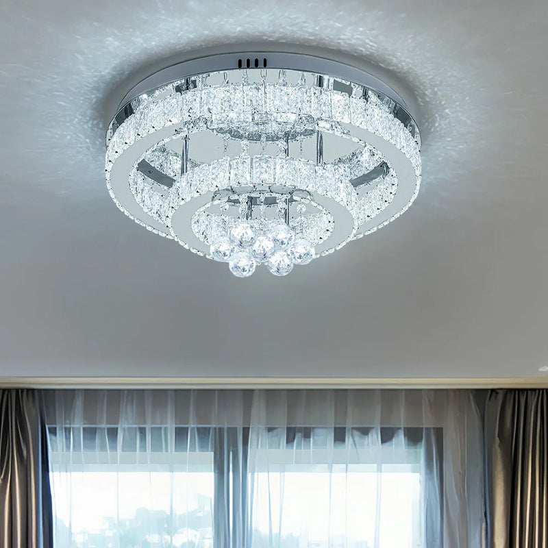 Lush Lorvenza Crystal Chandelier Chrome
