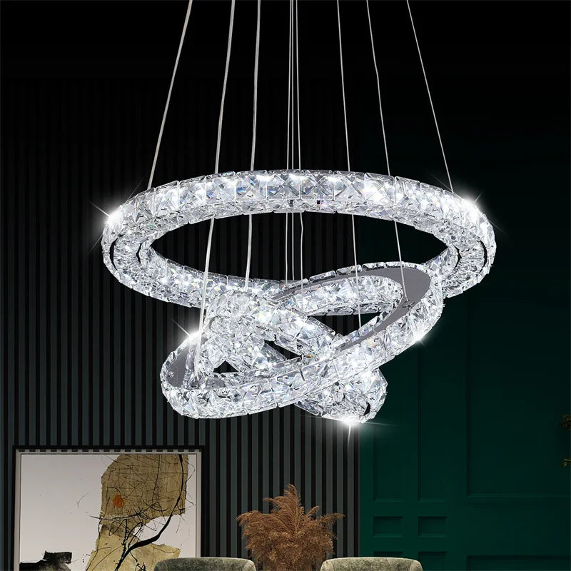 Lush Elvora Multi Hoop Pendant Light Chrome