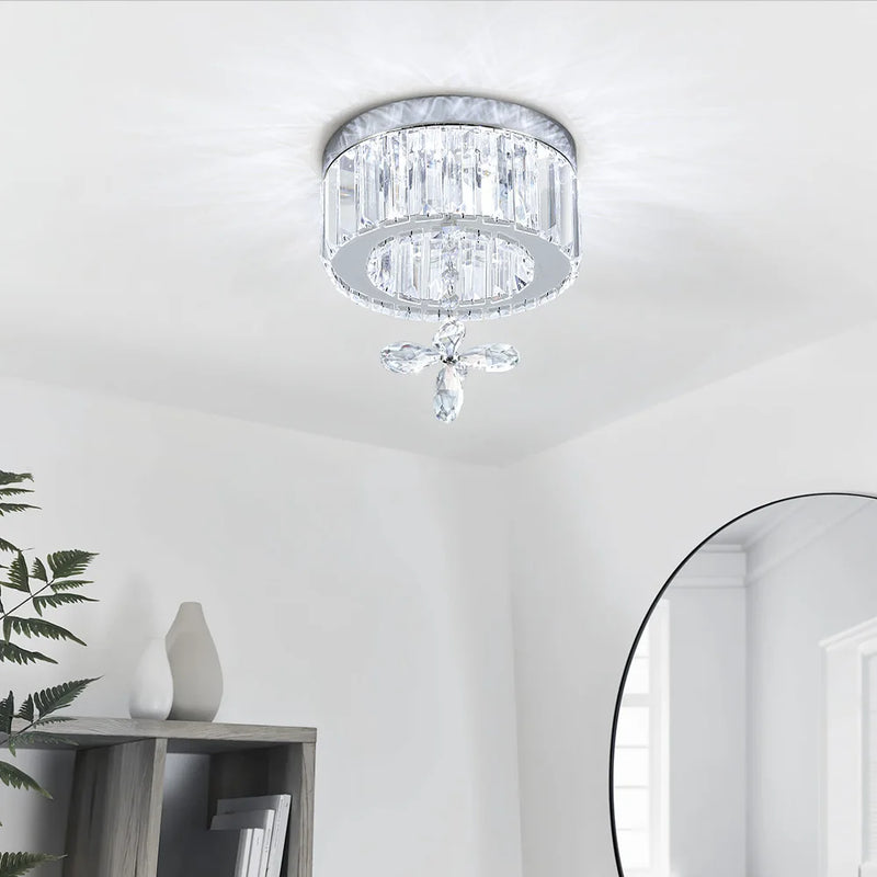 Lush Lorvenza Crystal Chandelier Chrome