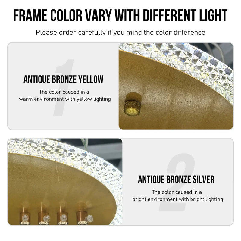 Lush Queen 3-Light Multi Hoop Pendant Light Gold & Clear Crystal