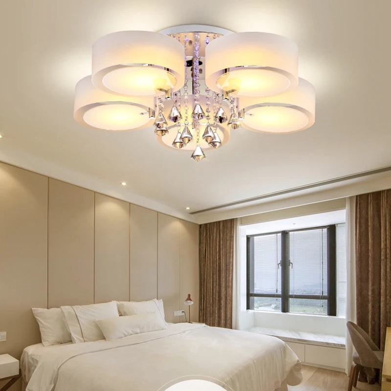 Lush Belvane Flush Ceiling Light Acrylic