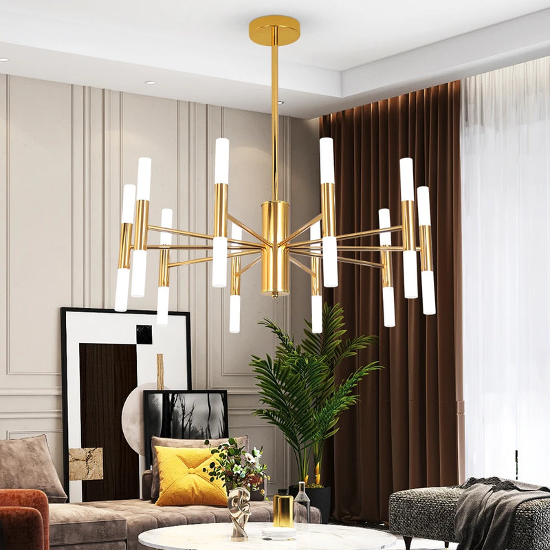 Lush Velmira 20 Light Multi Arm Pendant Light Gold